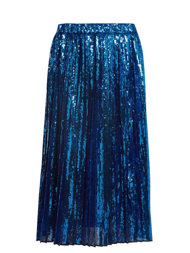 No. 21 Sequin-embellished Pleated Skirt
