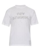 Satisfy Slogan-print Distressed-jersey T-shirt