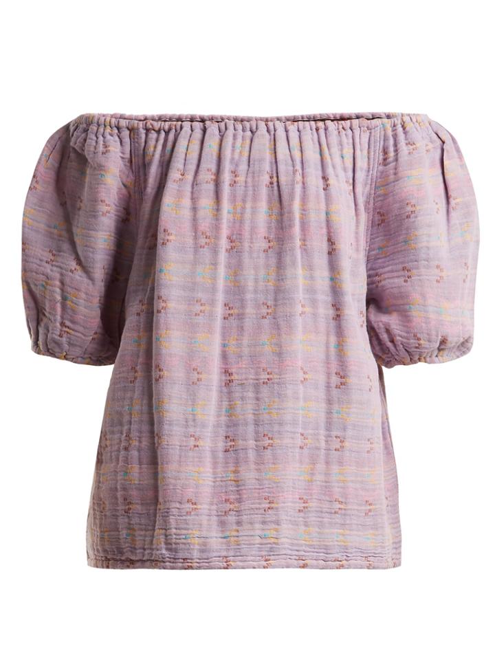 Ace & Jig Gelato Off-the-shoulder Jacquard Cotton-blend Top