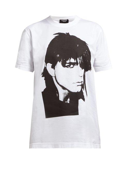 Matchesfashion.com Calvin Klein 205w39nyc - Stephen Sprouse Cotton Jersey T Shirt - Womens - White Multi