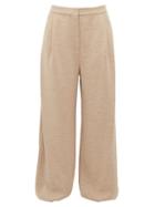 Matchesfashion.com Roksanda - Kaura Wool Mouline Jersey Trousers - Womens - Beige