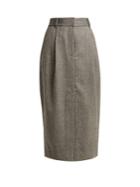 Tibi Herringbone Wool Pencil Skirt