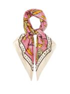 Matchesfashion.com Gucci -  Arles Chez Gucci Floral Print Silk Scarf - Womens - Pink