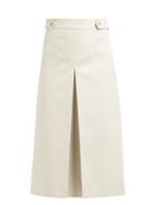 Matchesfashion.com Franoise - A Line Cotton Midi Skirt - Womens - Beige