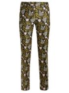 Matchesfashion.com Giambattista Valli - Floral Jacquard Kick Flare Trousers - Womens - Black Multi