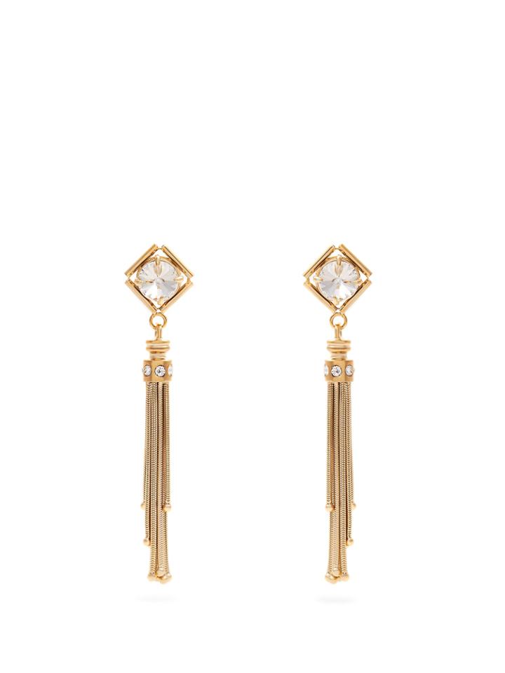 Prada Crystal-embellished Tassel Earrings