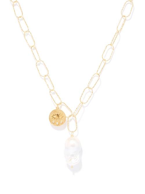 Hermina Athens - Kressida Lost Sea Pearl & Gold-plated Necklace - Womens - Gold