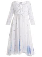Thierry Colson Sahar Floral-print Bow-detail Cotton Dress