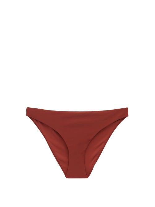 Matchesfashion.com Self-portrait - Amber Gathered-back Bikini Briefs - Womens - Brown