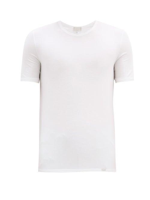 Matchesfashion.com Hanro - Natural Function Lyocell-blend T-shirt - Mens - White
