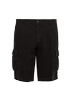 Matchesfashion.com Once Milano - Crushed Linen Poplin Cargo Shorts - Mens - Black