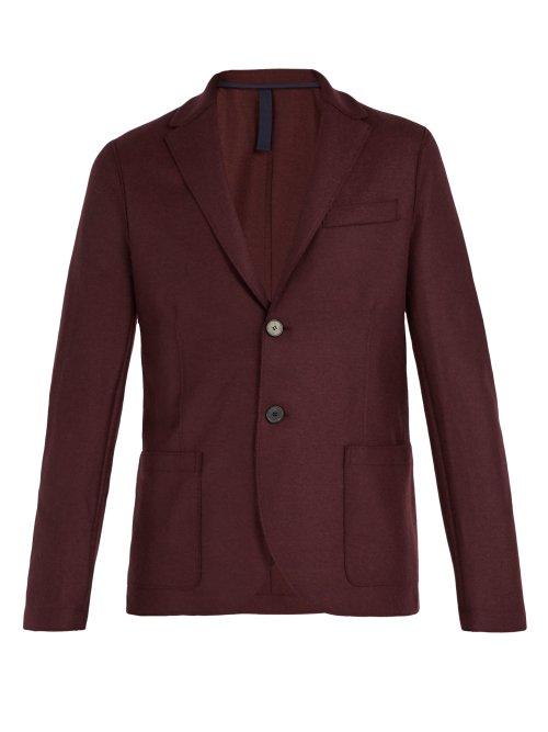 Matchesfashion.com Harris Wharf London - Pressed Virgin Wool Blazer - Mens - Burgundy