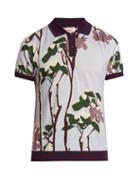 Orley Snow Flower-print Polo Shirt