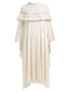 Matchesfashion.com Ryan Roche - Crotchet Knit Cashmere Kaftan - Womens - White
