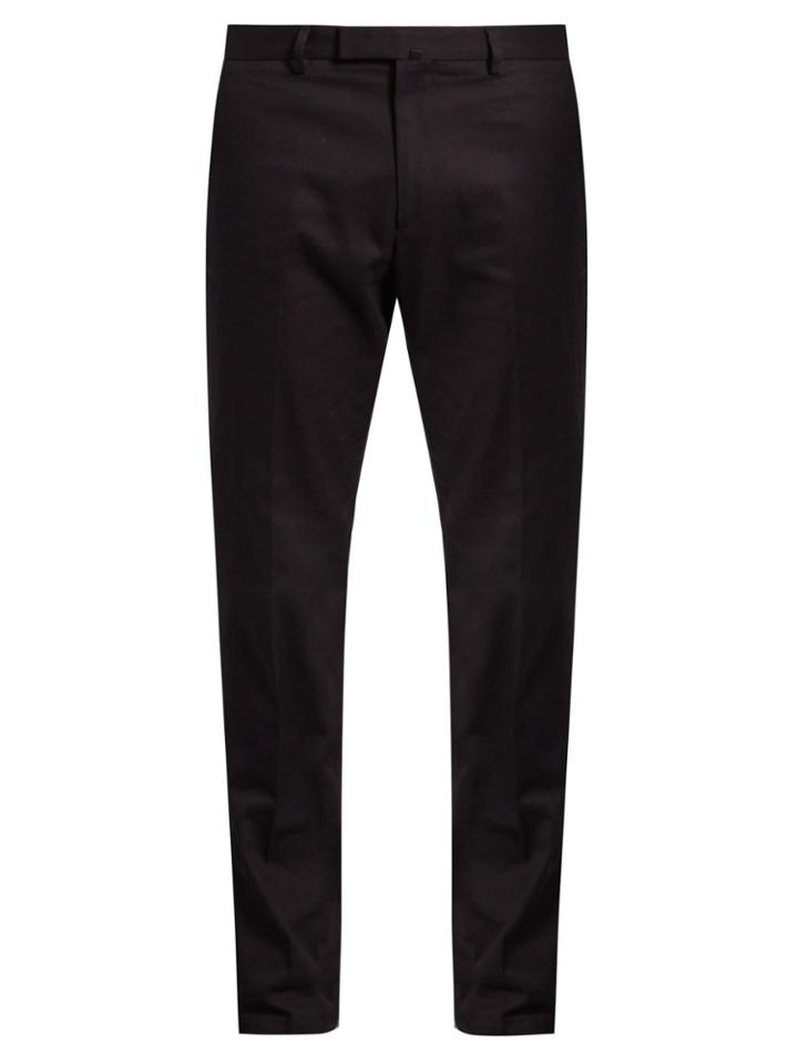 Valentino Straight-leg Cotton-gabardine Chino Trousers