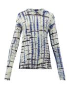 Matchesfashion.com Proenza Schouler - Tie Dye Long Sleeve Cotton Jersey T Shirt - Womens - Blue Multi