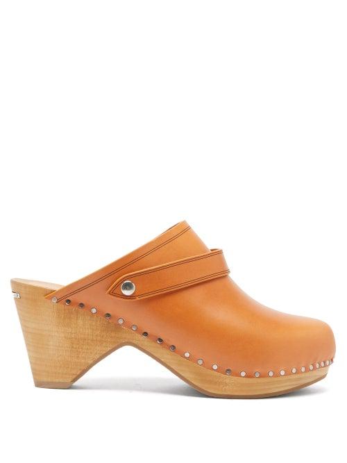 Isabel Marant - Taiya Leather Clogs - Womens - Beige