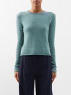 Lisa Yang - Doreen Cashmere Cropped Sweater - Womens - Jade