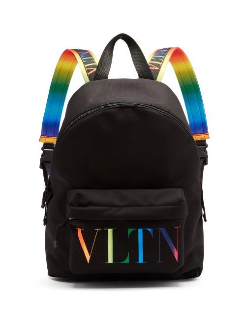 Matchesfashion.com Valentino Garavani - Logo-dgrad Canvas Backpack - Mens - Black Multi
