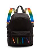 Matchesfashion.com Valentino Garavani - Logo-dgrad Canvas Backpack - Mens - Black Multi