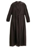 Matchesfashion.com Three Graces London - Julienne Silk Shirtdress - Womens - Black