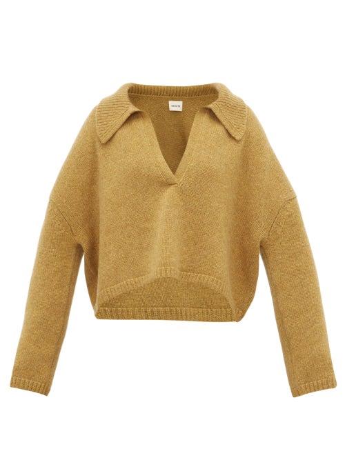 Matchesfashion.com Khaite - Shelley Oversized Cashmere Sweater - Womens - Beige