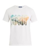 Matchesfashion.com Frescobol Carioca - Printed Crew Neck Cotton T Shirt - Mens - White Multi