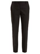 Matchesfashion.com No. 21 - Mid Rise Wool Blend Cigarette Trousers - Womens - Black