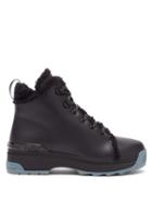 Matchesfashion.com Fendi - T Rex Shearling Lined Leather Ankle Boots - Womens - Black