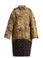 Natasha Zinko Contrast-panel Camouflage-print Jacket