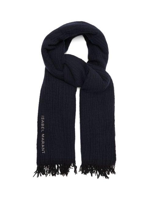 Matchesfashion.com Isabel Marant - Alfie Wool-blend Scarf - Womens - Navy