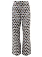 Shrimps - Floral-print Wide-leg Jeans - Womens - Brown Multi