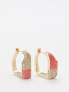 Yvonne Leon - Coral, Diamond & 9kt Gold Earrings - Womens - Red Multi