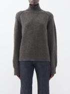 Acne Studios - Klefa High-neck Wool-blend Sweater - Womens - Dark Khaki