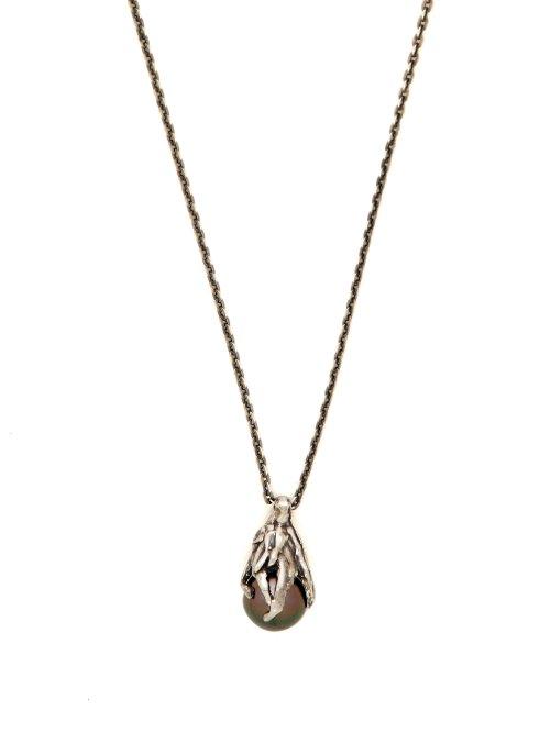 Matchesfashion.com Pearls Before Swine - Root Pearl And Sterling Silver Necklace - Mens - Black Silver