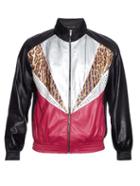 Saint Laurent Contrast-panel Leather Jacket