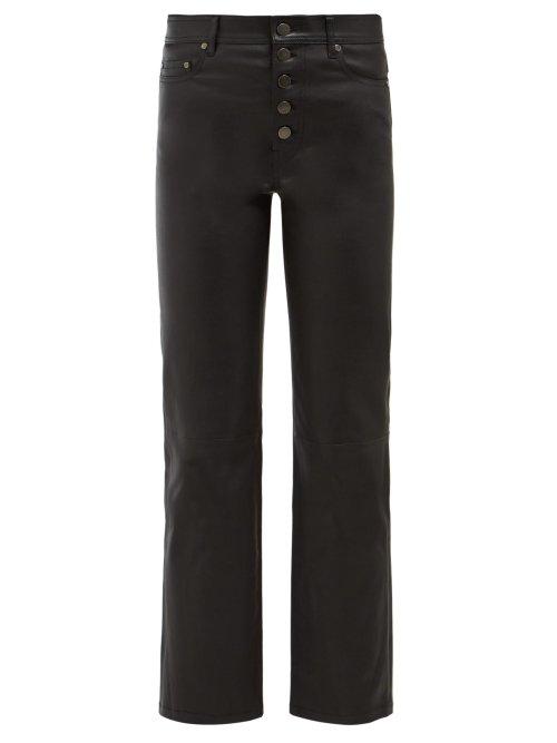 Matchesfashion.com Joseph - Den High Rise Leather Trousers - Womens - Black