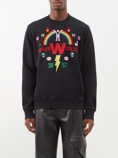 Walter Van Beirendonck - Other Worldly Cotton Sweatshirt - Mens - Black