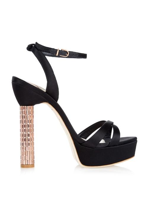Sophia Webster Belle Satin Platform Sandals