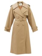Fendi - Belted Gabardine Trench Coat - Womens - Beige