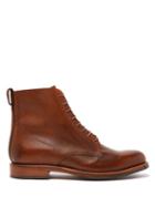 Matchesfashion.com Grenson - Murphy Grained Leather Lace Up Boots - Mens - Tan