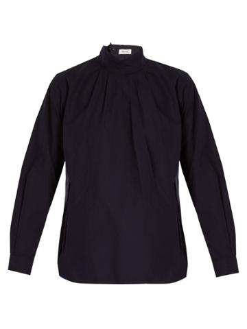 Chimala High-neck Cotton-poplin Shirt