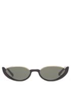 Matchesfashion.com Linda Farrow - Robyn Half-rim Cat-eye Acetate Sunglasses - Womens - Black