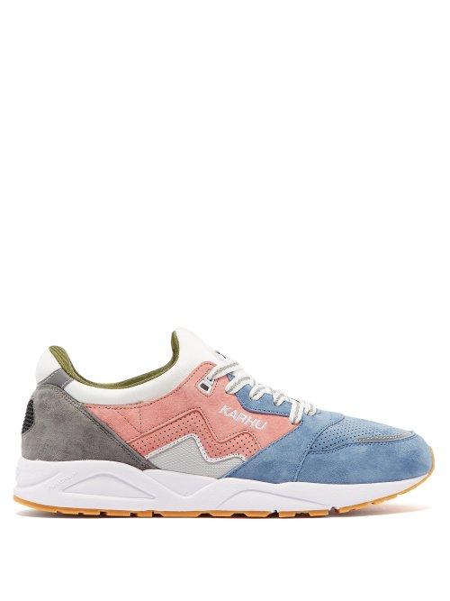 Matchesfashion.com Karhu - Aria Suede And Mesh Trainers - Mens - Pink Multi