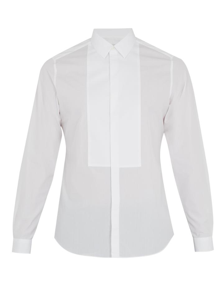 Valentino Single-cuff Spread-collar Cotton Shirt