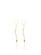 Matchesfashion.com Chlo - Crystal-embellished Snake Drop Earrings - Womens - Gold