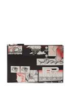 Prada Comic-print Leather Pouch