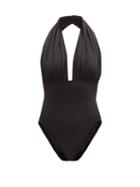 Ladies Beachwear Norma Kamali - Mio Halterneck Swimsuit - Womens - Black