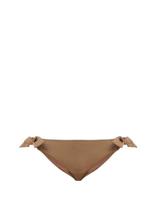 Matchesfashion.com Skin - The Rosie Tie Side Bikini Briefs - Womens - Brown