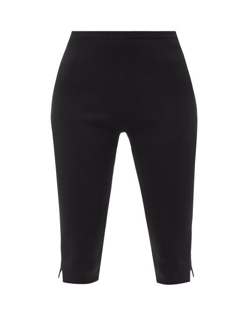 Matchesfashion.com Totme - Cropped Jersey Leggings - Womens - Black